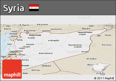 Classic Style Panoramic Map of Syria