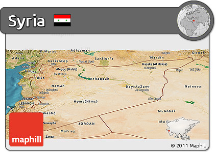 Satellite Panoramic Map of Syria