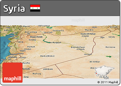Satellite Panoramic Map of Syria