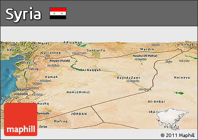 Satellite Panoramic Map of Syria