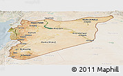 Satellite Panoramic Map of Syria, lighten