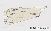 Shaded Relief Panoramic Map of Syria, cropped outside