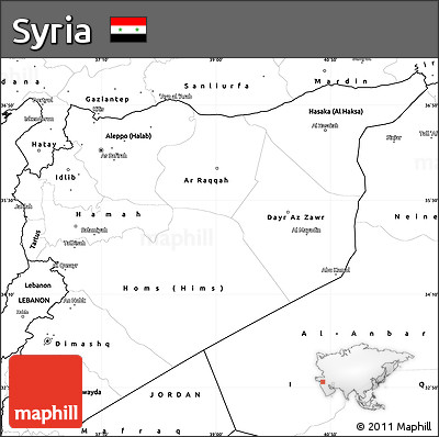 Blank Simple Map of Syria