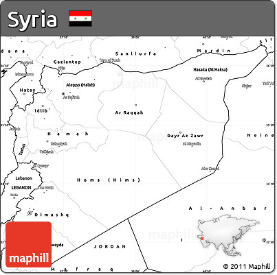 Blank Simple Map of Syria