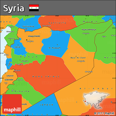 Political Simple Map of Syria