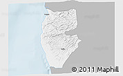 Gray 3D Map of Tartus, single color outside