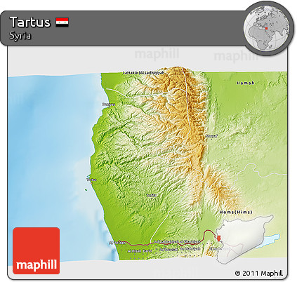 Physical 3D Map of Tartus