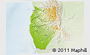 Physical 3D Map of Tartus, lighten