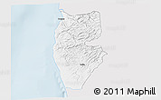 Silver Style 3D Map of Tartus, single color outside