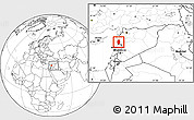 Blank Location Map of Tartus, within the entire country