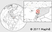 Blank Location Map of Tartus, highlighted country