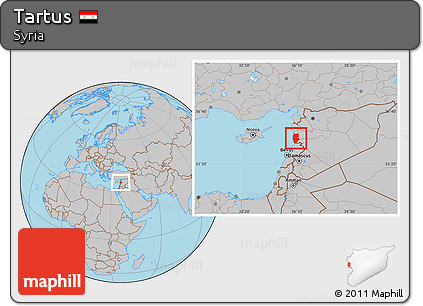 Gray Location Map of Tartus