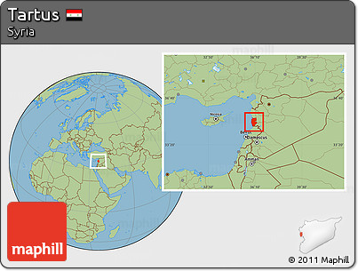 Savanna Style Location Map of Tartus