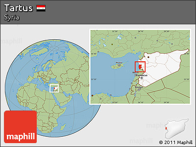 Savanna Style Location Map of Tartus, highlighted country