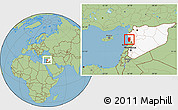 Savanna Style Location Map of Tartus, highlighted country