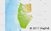 Physical Map of Tartus, single color outside