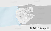 Gray Panoramic Map of Tartus, single color outside