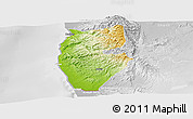 Physical Panoramic Map of Tartus, lighten, desaturated