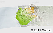 Physical Panoramic Map of Tartus, lighten, semi-desaturated