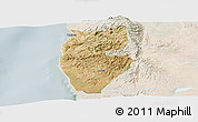 Satellite Panoramic Map of Tartus, lighten