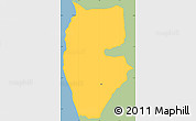 Savanna Style Simple Map of Tartus, single color outside
