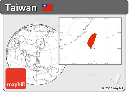 Blank Location Map of Taiwan