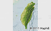 Satellite Map of Taiwan, lighten