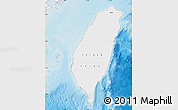 Satellite Map of Taiwan, single color outside, shaded relief sea