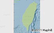 Savanna Style Map of Taiwan, single color outside