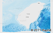 Flag Panoramic Map of Taiwan, single color outside, shaded relief sea