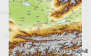 Physical Map of Leninabad