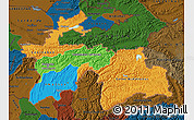 Political Map of Tajikistan, darken