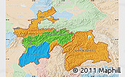 Political Map of Tajikistan, lighten