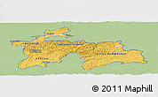 Savanna Style Panoramic Map of Tajikistan, single color outside