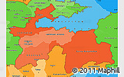 Political Shades Simple Map of Tajikistan