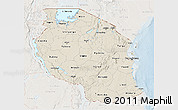 Shaded Relief 3D Map of Tanzania, lighten