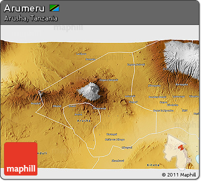 Physical 3D Map of Arumeru