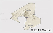 Shaded Relief 3D Map of Arumeru, cropped outside
