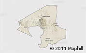 Shaded Relief 3D Map of Arumeru, single color outside