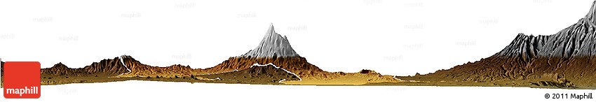 Physical Horizon Map of Arumeru, darken