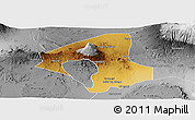 Physical Panoramic Map of Arumeru, desaturated