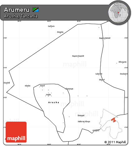 Blank Simple Map of Arumeru