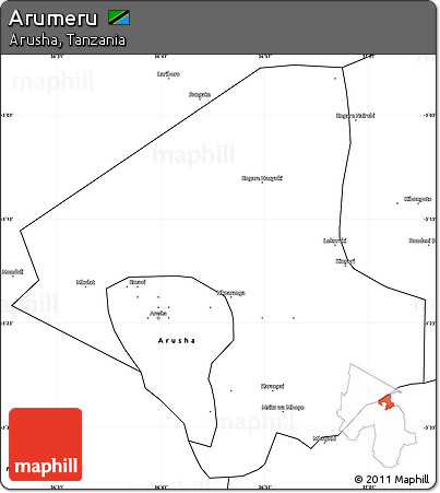 Blank Simple Map of Arumeru