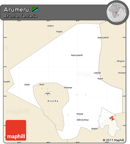 Classic Style Simple Map of Arumeru