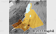 Physical 3D Map of Babati, desaturated