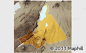 Physical 3D Map of Babati, semi-desaturated