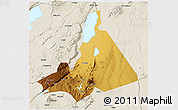 Physical 3D Map of Babati, shaded relief outside