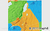 Political 3D Map of Babati