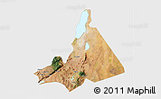 Satellite 3D Map of Babati, single color outside