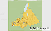 Savanna Style 3D Map of Babati, single color outside